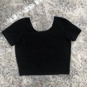 American Apparel Cropped Black T-shirt